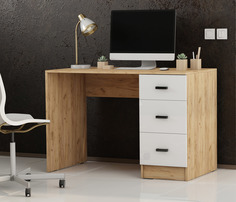 Стол письменный СТОЛПЛИТ Стандарт Дуб Вотан-Белый гладкий 110х75х59 см