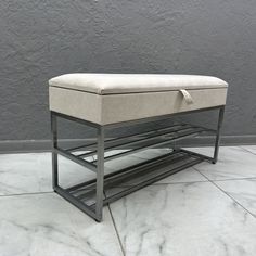 Банкетка-обувница STEEL MEBEL БПХ-003, кремовый