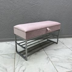 Банкетка-обувница STEEL MEBEL БПХ-008, розовый