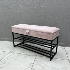 Банкетка-обувница STEEL MEBEL БПЧ-008, розовый