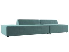 Прямой модульный диван Лига Диванов Монс Модерн левый 280х110х70 см, бирюзовый