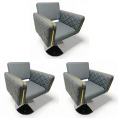 Парикмахерское кресло "София", Серый, диск, 3 шт No Brand