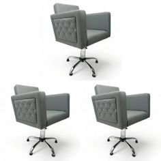 Парикмахерское кресло Рок, Гидравлика пятилучье, 3 кресла No Brand