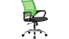 Офисное кресло Рива Чейр RCH 8085 JE Ткань черная/Сетка TW-03A (салатовая) Riva Chair