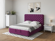 Двуспальная кровать ARMOS с ПМ Sally Велюр Vip 7 фиолетовый 140х200
