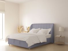 Двуспальная кровать ARMOS с ПМ Jane Велюр Vip 2 серый 140х200