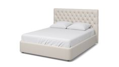 Двуспальная кровать ARMOS с ПМ Sabrina Велюр Enigma 01 белый 160х200