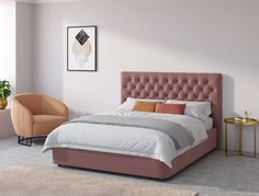 Двуспальная кровать ARMOS с ПМ Sabrina Велюр Teddy 633 Тёмно-лиловый 160х200