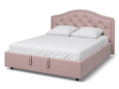 Двуспальная кровать ARMOS с ПМ Thea 4 Велюр Teddy 027 Розовый 160х200