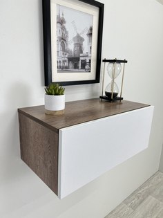 Тумба подвесная Riddle Paul, дуб сакраменто/белый, 75 см