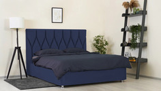 Двуспальная кровать ARMOS без ПМ Alice mini Велюр Vip 10 синий 160х200