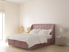 Двуспальная кровать ARMOS без ПМ Jane Велюр Teddy 633 Тёмно-лиловый 160х200