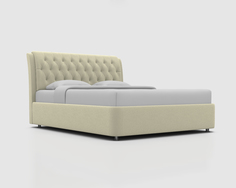 Двуспальная кровать Armos Ellen 3 180х200 без ПМ, Велюр Vip 1 Белый