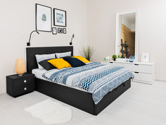 Двуспальная кровать ARMOS без ПМ Thea ECO Велюр Velutto 9 серый 160х200