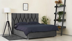 Двуспальная кровать ARMOS без ПМ Alice mini Велюр Vip 3 серый 160х200