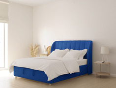 Двуспальная кровать ARMOS с ПМ Jane Велюр Vip 10 синий 160х200