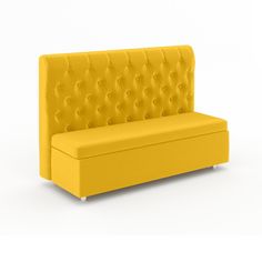 Прямой диван Фокус Версаль 140х67х106 см желтый матовый