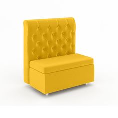 Прямой диван Фокус Версаль 120х67х106 см желтый матовый