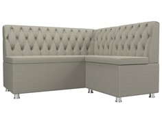 Диван кухонный Лига Диванов Мирта правый угол 151x125x90, рогожка, корфу 02