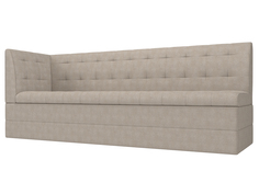Кухонный диван Бриз с углом слева рогожка бежевый Лига Диванов