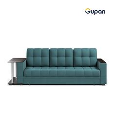Диван-кровать Gupan Атланта со столом, материал Велюр, Amigo Lagoon, беспружинный
