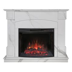 Электрокамин RealFlame Carolina R 24/25.5 WT-F512 с очагом Evrika 25,5 LED