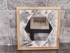 Зеркало настенное BORU Collection из стекла и натурального дерева