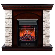 Электрокамин RealFlame Elford VR STD/EUG/25.5 AO-215 с очагом Majestic Lux Black