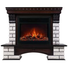 Электрокамин RealFlame Country Rock 26 AO-215 с очагом MoonBlaze Deluxe Black