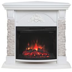 Электрокамин RealFlame Athena Corner GR STD/EUG/25.5/24 WT-511 с очагом Evrika 25,5 LED