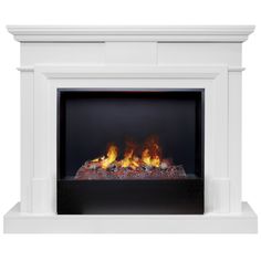 Электрокамин RealFlame Marco 25.5/26 WT-P511 с очагом 3D Cassette 630 дрова + Black встав