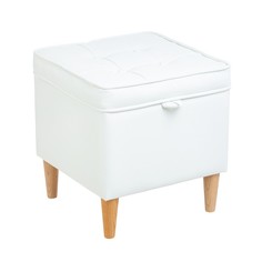 Пуф Эби 400х400хН420 Кож зам белый No Brand