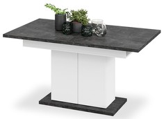 Стол раздвижной Hesby Detroit 150(201)х85х77см со встроенной тумбой, ателье тёмный