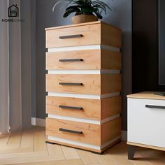 Комод HomeGrad КМ-1 дуб крафт золотой