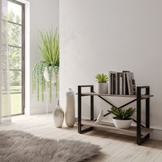 Стеллаж лофт A1 HOME Stefan 2 полки 60х90х31 Дуб Давос