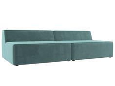 Прямой модульный диван Лига Диванов Монс 220х110х70 см, бирюзовый