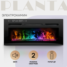 Электрокамин PLANTA PFP-INS050 MULTICOLOR, черный