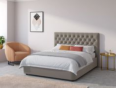 Двуспальная кровать ARMOS без ПМ Sabrina Велюр Enigma 08 серый 160х200