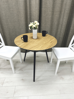 Стол обеденный круглый Joy Home 80 см черный