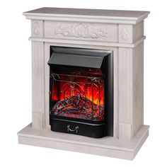 Электрокамин RealFlame Adelaida R STD/EUG WT-F715 с очагом Majestic Lux Black