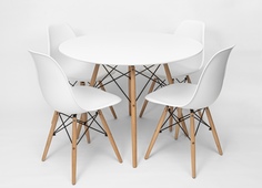 Набор SteelWood Eames стол и 4 стула, белый