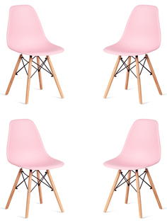Комплект стульев TetChair CINDY 4 шт, пластик светло-розовый