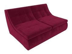 Модуль Холидей раскладной диван микровельвет бордовый Лига Диванов