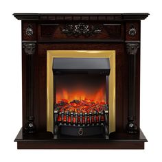 Электрокамин RealFlame Dacota STD/EUG AO-215 с очагом Fobos Lux Brass