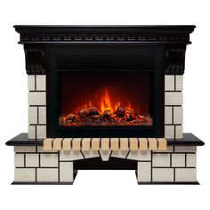 Электрокамин RealFlame Stone R 26 AO-287 с очагом MoonBlaze Deluxe Black