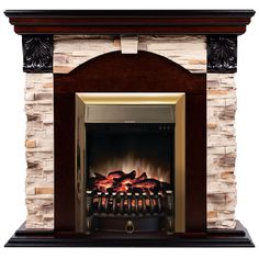 Электрокамин RealFlame Dublin Rock STD/EUG AO-215 с очагом Fobos Lux Brass