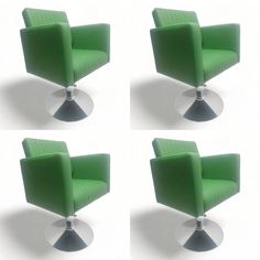 Парикмахерское кресло "Фьюжн", Зеленый, диск, 4 шт No Brand