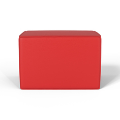 Пуф SALON TRON Куб 60х40, экокожа красный