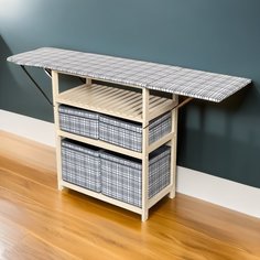 Комод-гладильная доска Wissar home тип 2, серый/слоновая кость