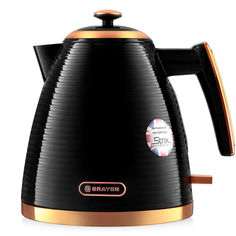 Чайник электрический Brayer BR1056 1.7 л черный, золотистый